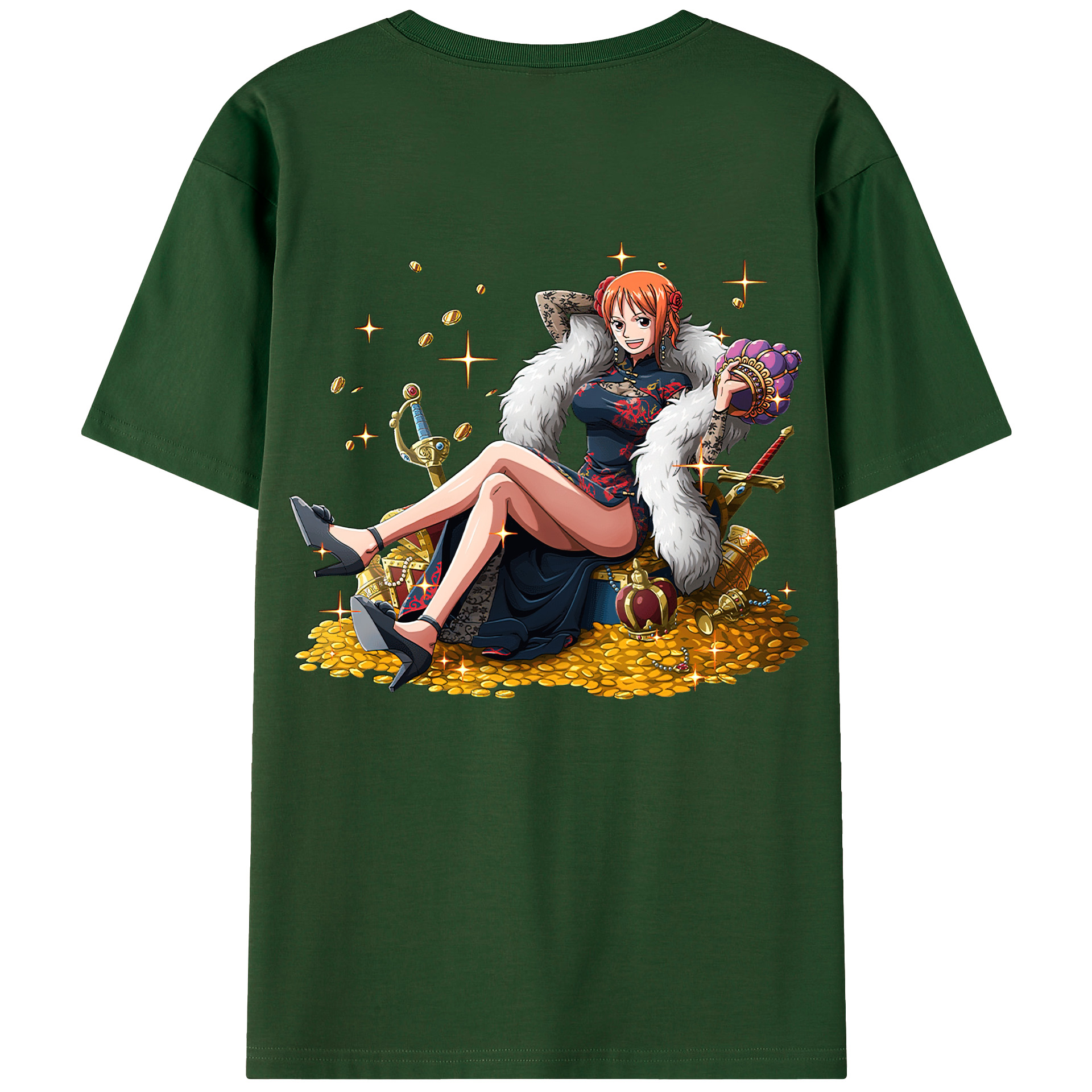 ワンピース ナミ ONE PIECE Nami 綿100％半袖Tシャツ（背面プリント）